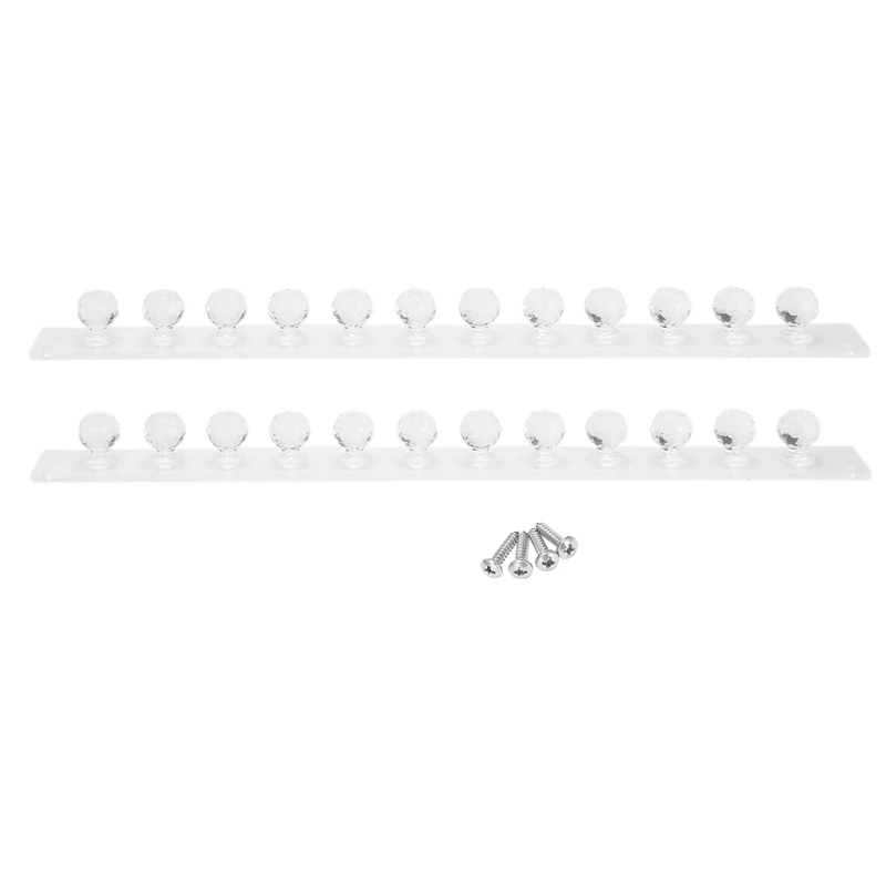 

Big Deal Necklace Hangers Acrylic Necklaces Holder Wall Mounted Jewelry Organizer Hanging With 12 Diamond Shape Hooks