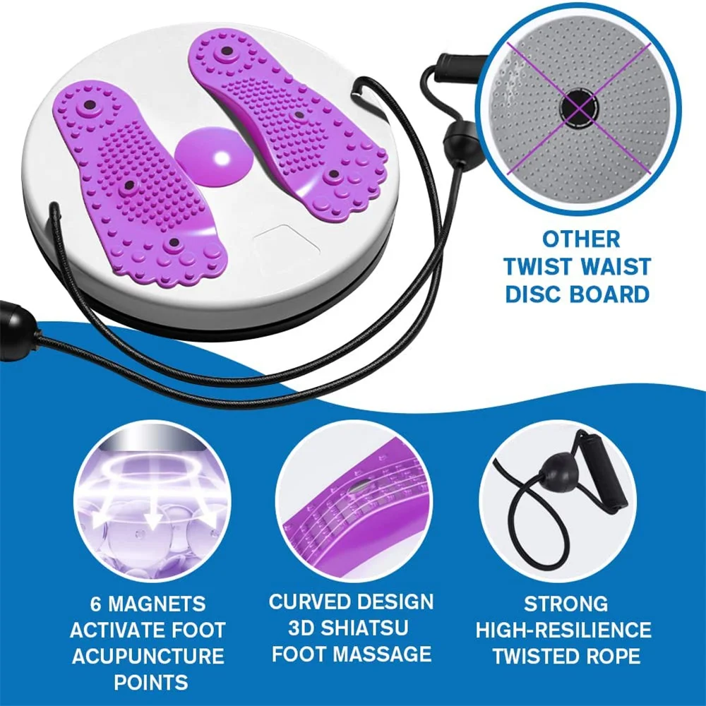 Waist Twisting Disc Unisex Waist Trainer Health Thin Exerciser Twist Board Exercise Foot Massage Plate Fitness Equipment waist twisting disc