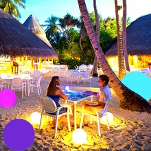 Lampe gonflable flottante en 16 couleurs, boule de plage, imperméable, luminaire de paysage, idéal pour une piscine ou une fête, 40cm