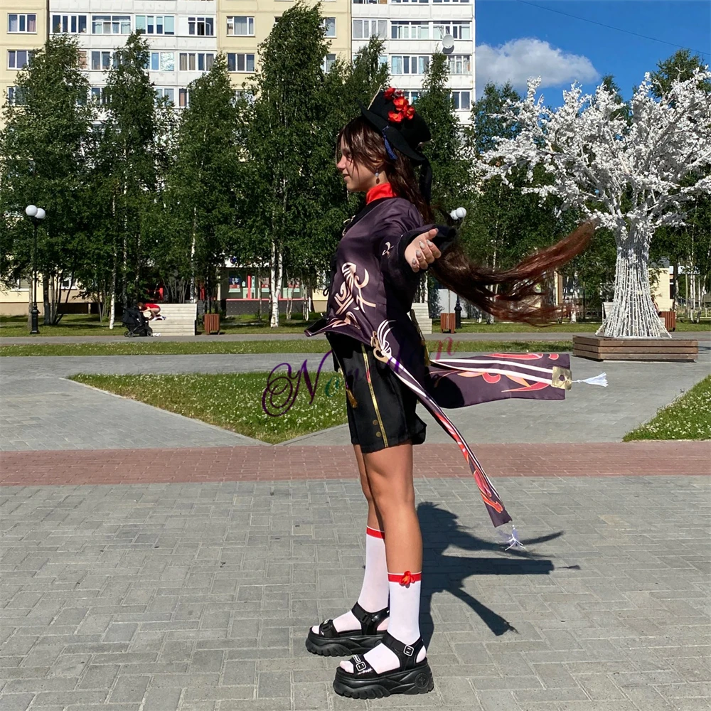 Костюм для косплея Hutao Genshin Impact, парик, косплей, Аниме игра Ху ...