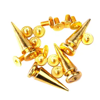 100sets 24mm Golden Spots Tree Spikes Rivet Studs Punk Spikes ScrewBack Leather Craft Punk Jewelry Making Findings Leather Spike