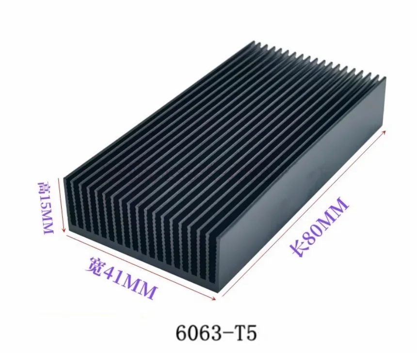 

Алюминиевый профиль 6063-T5, 1 шт., 80*41*15 мм, гофрированный радиатор, электронный чип, фотоэлемент, радиатор, Новая энергия, пользовательский радиатор
