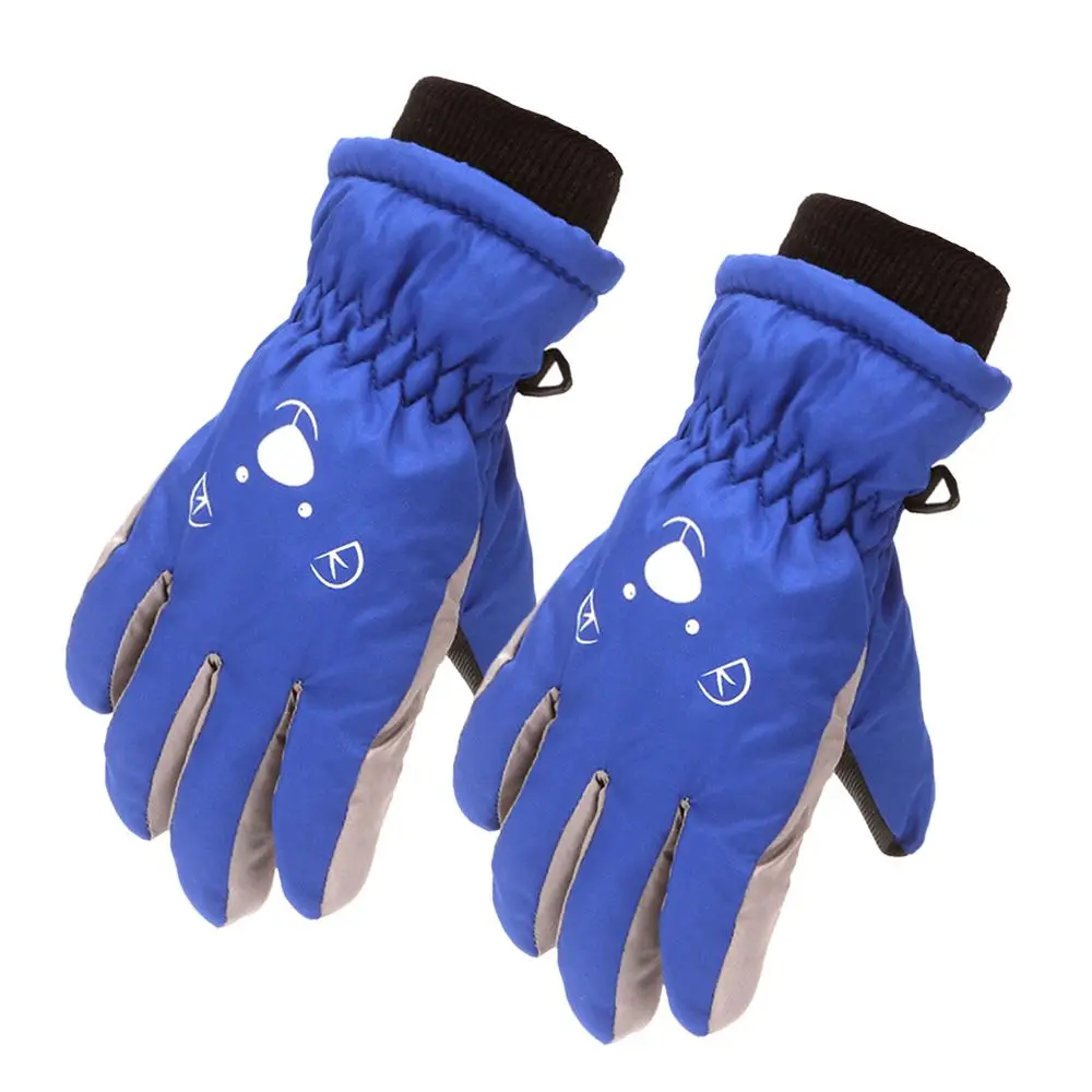 Waterproof Kids Ski Gloves Warm Non Slip Cartoon