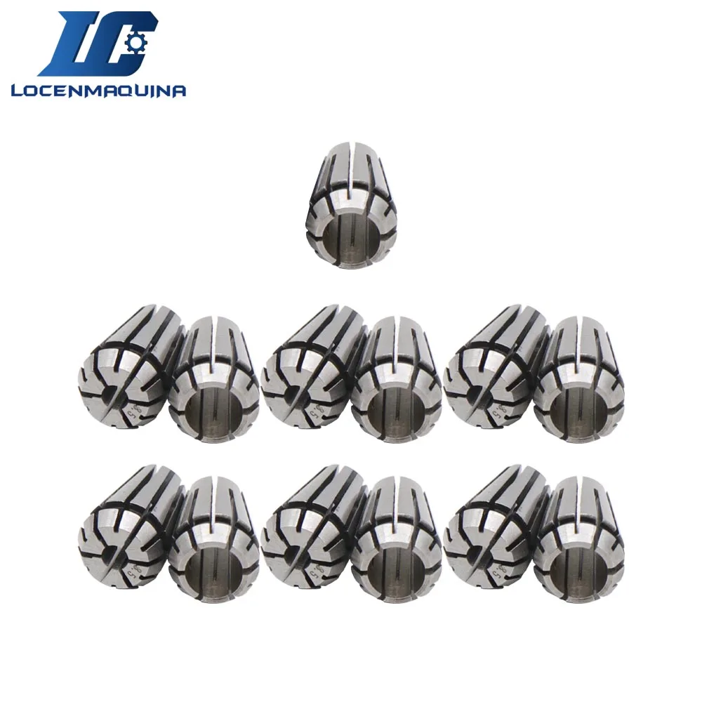 13 PCS ER11 CNC Spindle Collet Chuck Inner Diameter 1mm 1mm, 1.5mm,2mm,2.5mm,3mm,3.5mm,4mm,4.5mm,5mm,5.5mm,6mm,6.5mm,7mm