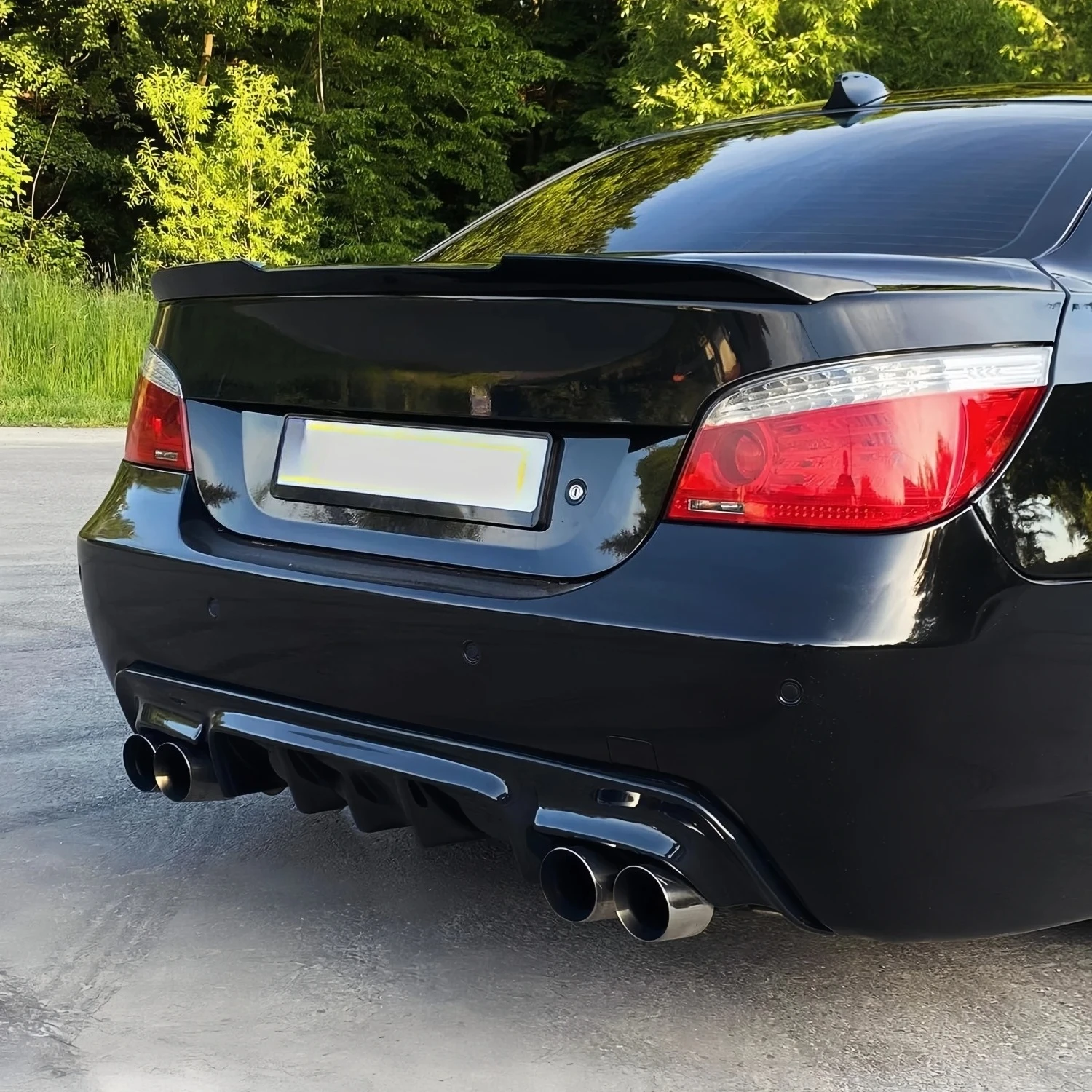 BMW E60 5 시리즈 M 스포츠 2005-2009 MP 스타일 자동차 리어 범퍼 디퓨저 립 튜닝 발란스 바디킷 외장 개조
