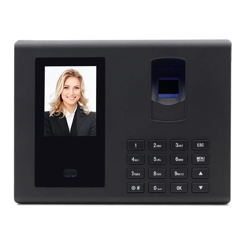 CN Attendance Machine Face Fingerprint Password Employee Check-in Device Facial Recognition Apparatus Punch Card Equipment FA05