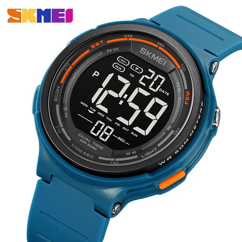 

SKMEI Japan Digital movement LED Light Countdown Mens Sport Watches Camouflage 5Bar Waterproof Wristwatch Alarm Clock