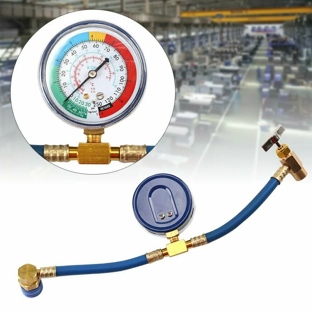 Car R134A Tubo A/C Aria Condizionata Ricarica Tubo Gas Gauge Tool Kit 340Mm Accessori Per Veicoli