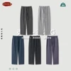 ZODF Retro 2024 Men Autumn Washed 380gsm Cotton Pants Unisex High Street Basic Oversized Solid Sport Straight Trousers HY0885 5
