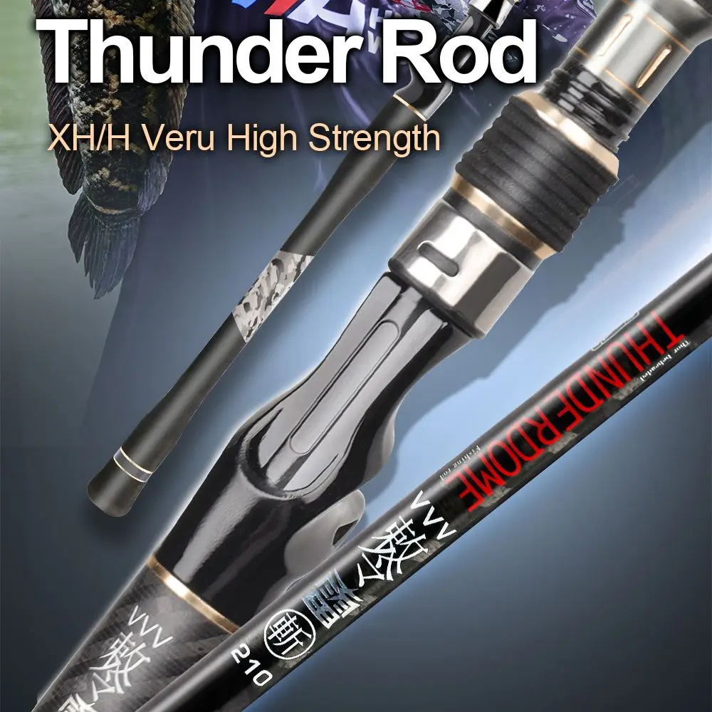 Histar Thunder 고강도 크로스 라인 카본 제작, 고속 액션 하이브리드 팁, 고강도 캐스터 낚싯대, 2.1m  2.4m