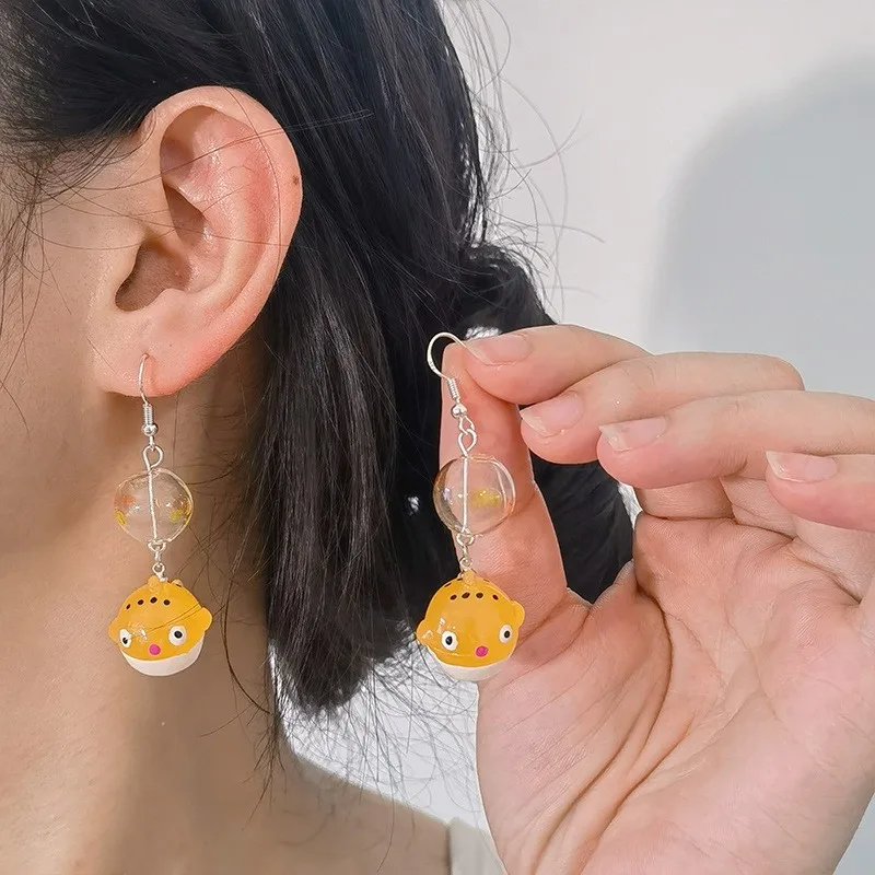 Transparent Goldfish Pendant Earrings Image 16