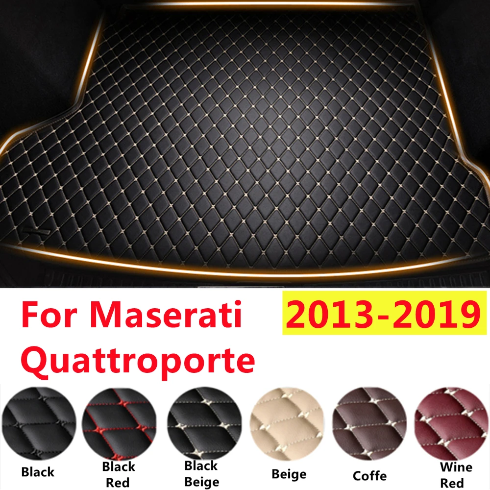 

SJ XPE Leather Waterproof Custom Fit For Maserati Quattroporte 2019 Car Trunk Mat AUTO Accessories Rear Cargo Liner Cover Carpet