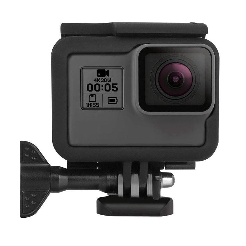 Telaio 6X Per Gopro Hero (2018) / 6 / 5 Accessori Per Custodia Protettiva Per Bordo Dell'Alloggiamento (Nero)