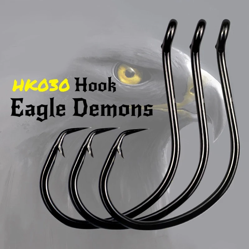 

20 шт./упаковка, круглые рыболовные крючки с кривой головкой