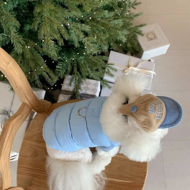 Solid Cotton Dog Coats Winter Warm Pet Dog Clothes Small Medium Dogs Vests French Bulldog Yorkshire Clothing Hug Ropa Perro pet jacket