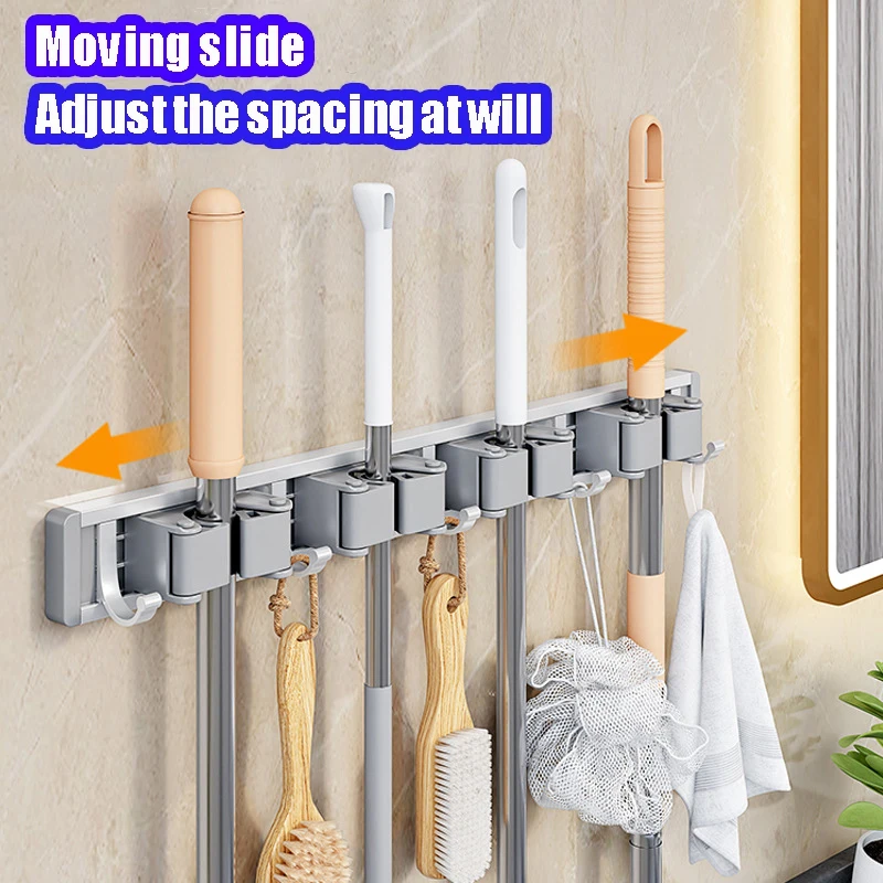 Lot De 4 Supports Ventouse Pour Balai/Serpillère - Fixation Murale Sans Perçage - Pour Cuisine, Salle De Bain, Garage