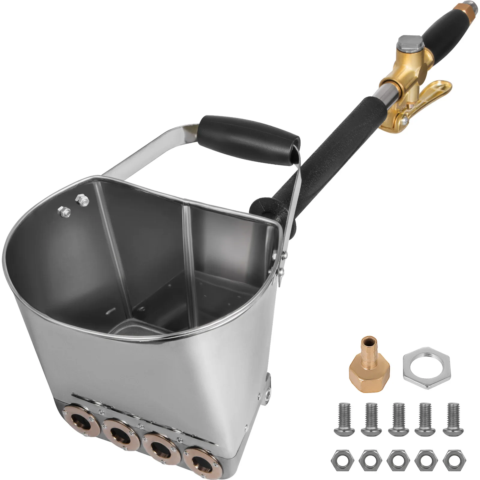 SucceBuy Spray Gun for Painting Walls Ceilings Cement Mortar Sprayer Plaster Hopper Gun With 4Jet Hopper Ladle Construction Tool 1