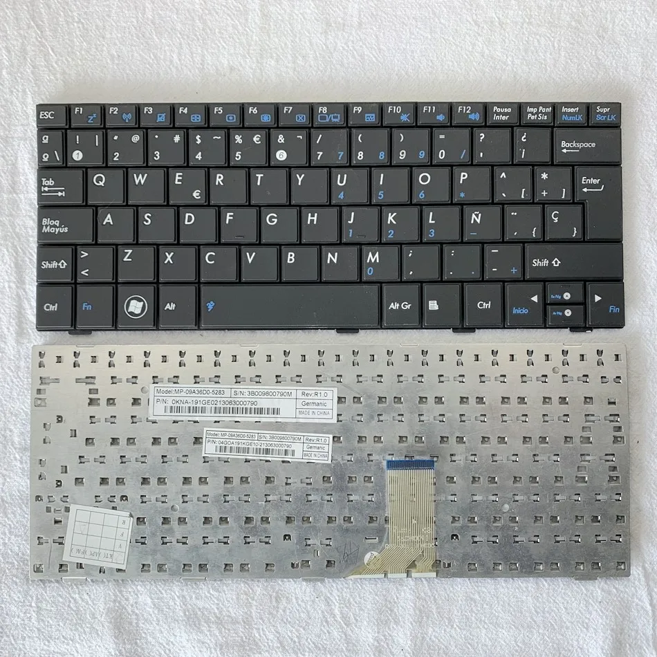 Испанская клавиатура для ASUS Eee PC 1001HA 1001PX 1001PXD 1005 1005HD 1005HA 1005PX 1008 1008HA черная