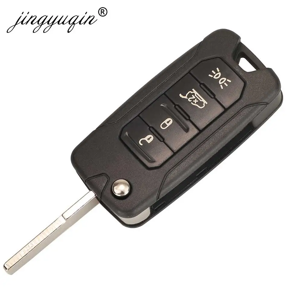 Buttons 2/3/4 For Jeep Wrangler Renegade 2015- Flip Remote Car Key Shell Case SIP22 Blade Replacement Housing jingyuqin