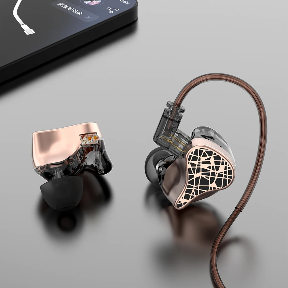 Lm4 Type-C 3.5Mm Auricolari Cablati Nell'Orecchio Hifi Dynamic Professional Stage Monitor Cuffie Auricolari Musicali Con Cavo Staccabile
