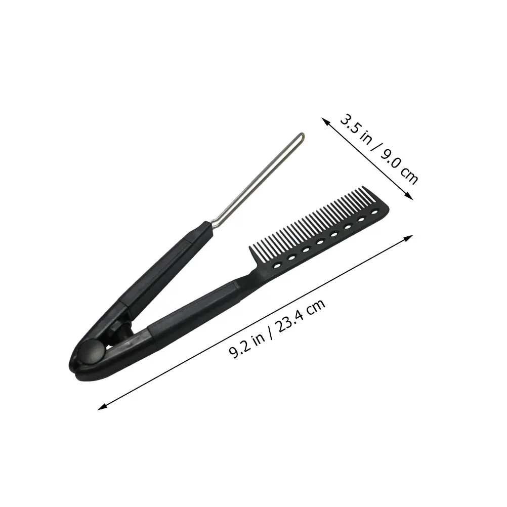 V Shaped Straightening Comb Hair Tool Hairstyling Comb Multipurpose Hair Straightener Salon Brush Combs Hairdressing