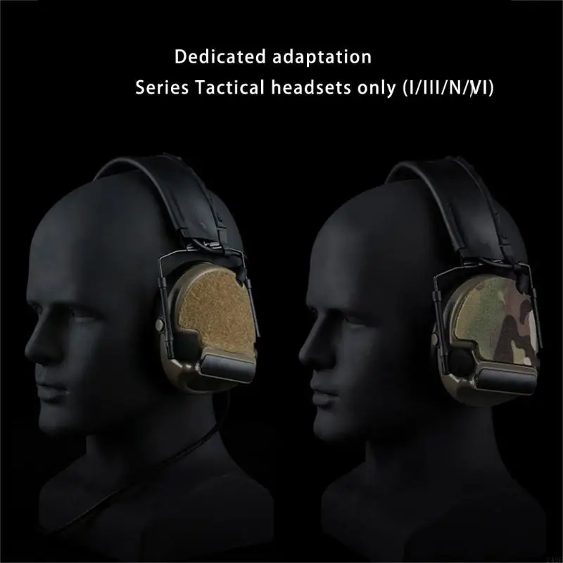 242F Camouflage Earmuff Sticker Headphone Sticker Patches Tactic Headset Earmuff Cover Camouflage Headphone Cover