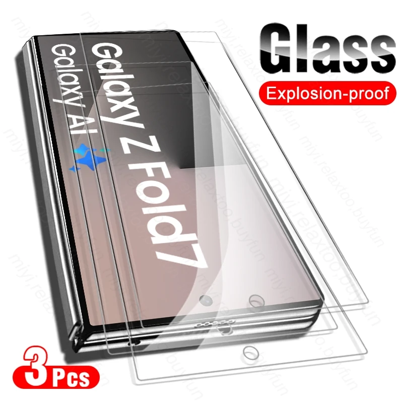3 шт. Загартоване скло 9H для Samsung Galaxy ZFold7 Z Fold7 Fold 7 5G Зовнішній захисний екран Вибухозахищений плівковий чохол HD Дружній