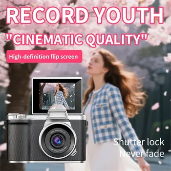 Puntuale - Fotocamera digitale 4K Fotocamera con messa a fuoco automatica da 48 MP Videocamera da 2,8 pollici Videocamera CCD retrò per bambini Studenti B