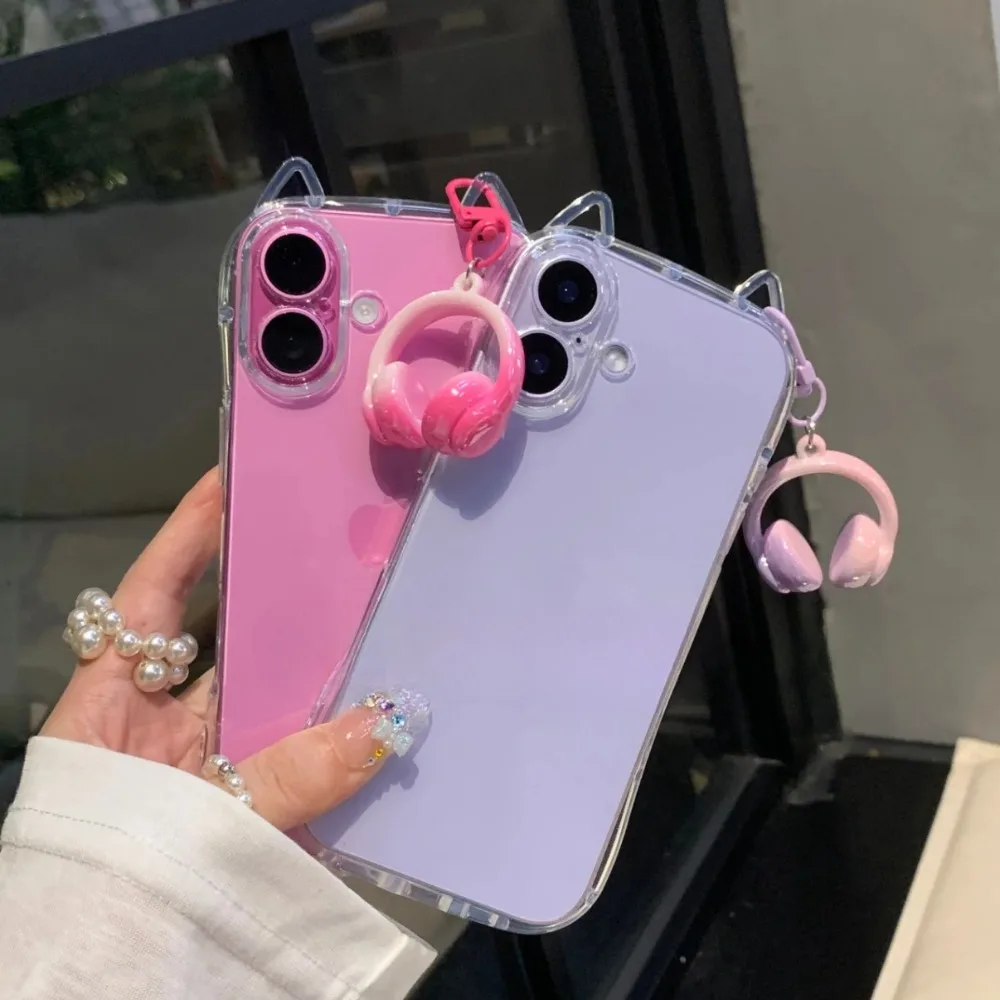รูปสินค้า เคสแมว 3D ใส ป้องกัน iPhone 17/16/15/14/13/12/11 Pro Max