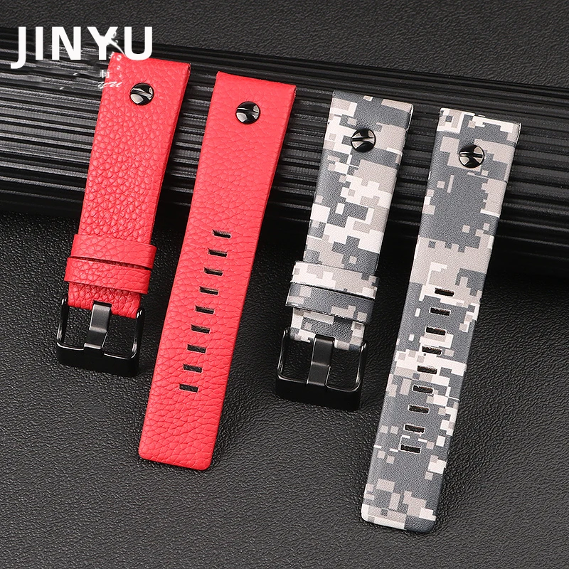 Genuine leather Watch Strap 22 24 26 27 28 30 32mm Watchband For Diesel DZ7311 DZ7888 7313 Watch band leather Bracel