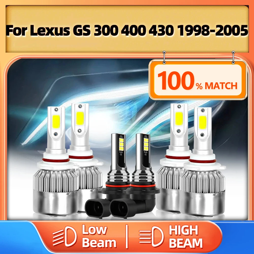 

Canbus Led Headlight 9005 HB3 9006 HB4 Auto Lamps 12V 6000K Fog Light For Lexus GS 300 400 430 1998-2001 2002 2003 2004 2005