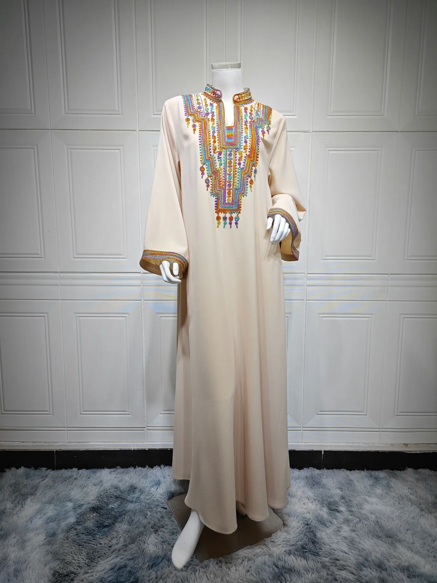 فستان عربي طويل للنساء في الشرق الأوسط، ثوب سفر مط...