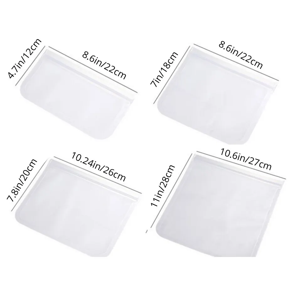 Fresh Keeping Bags Food Storage Bags Plastic Food Storage Bags Plastic Zip Lock Bags Plastic Packaging Bags Reusable Silicone Food Storage Bag Refrigerator Freezer Bag Leakproof Zip Lock Bags Kitchen Organizer