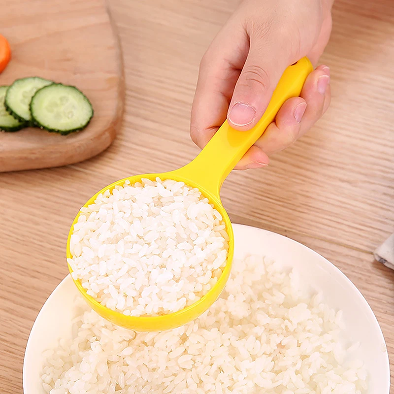 Plastic Shaped Spoon Rice Spoon Non-stick DIY Rice Scoop Mold Rice Ball Spoon Half Round Porridge Spoon Kitchen Accessories