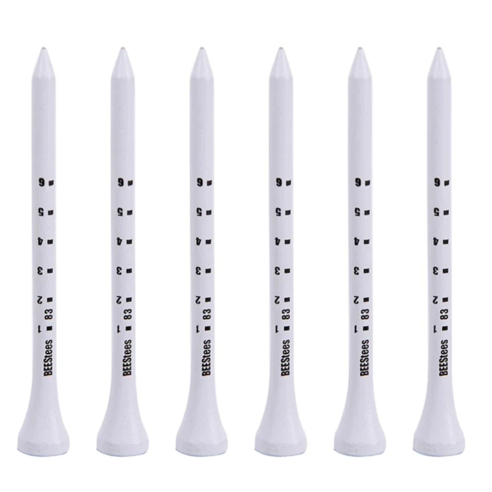 Description Picture 3 of item50pcs Premium Wooden Golf Tees with Height Markers - Non-slip Design for Perfect Ball Position Durable Golf Accessories