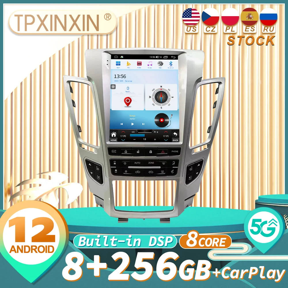 

For Cadillac CTS 2007 - 2012 Touch Screen Carplay Android Car Stereo Radio Multimedia Player GPS Navigation Auto Audio Head Unit