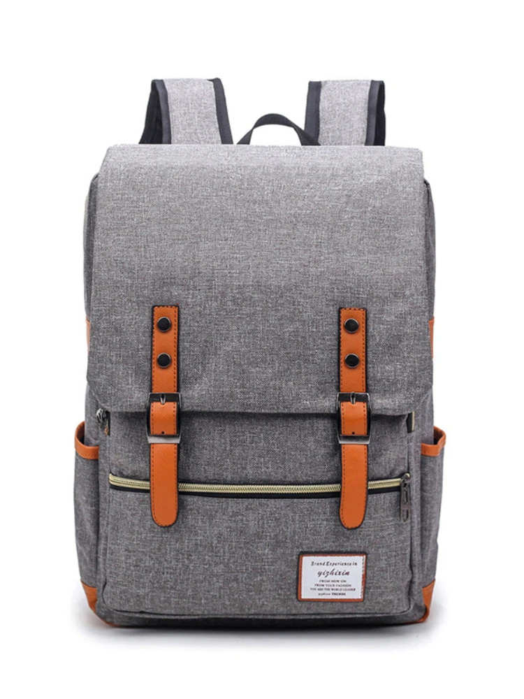 Men's and Women's Double Shoulder Backpack Student's Leisure Belt Decoration Backpack Oxford Cloth Mochilas Para Mujer Schoolbag