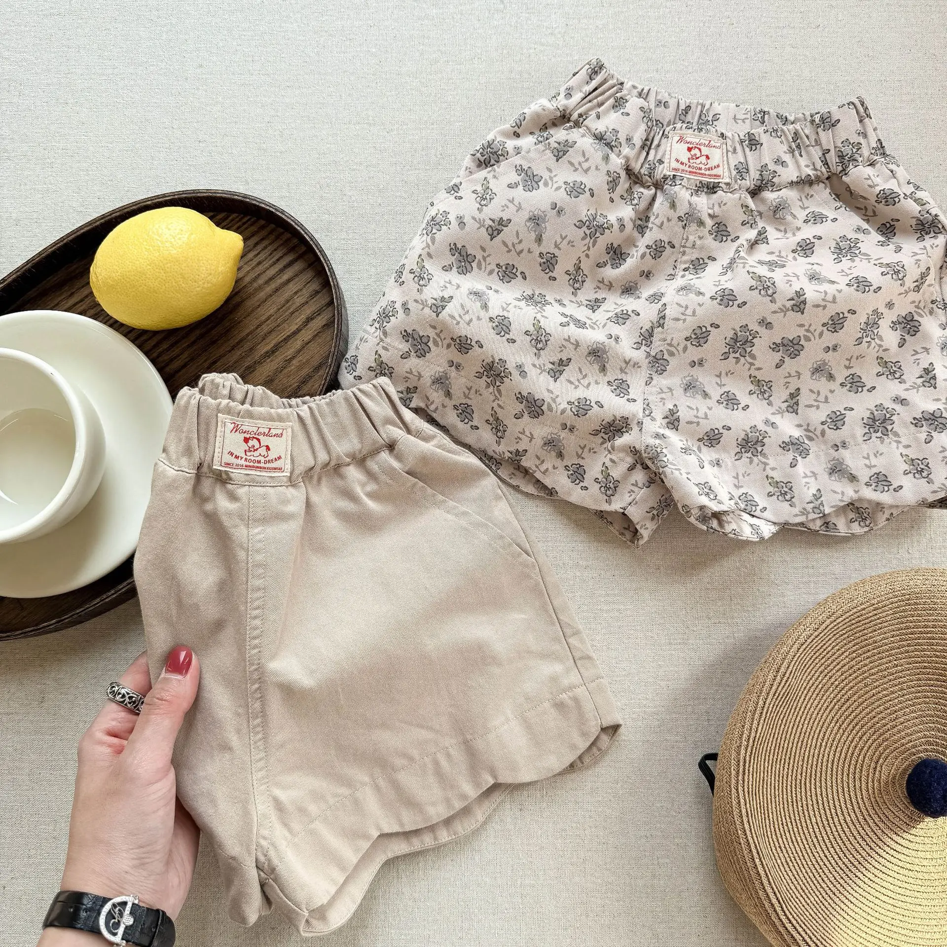 Girls Cotton Floral Shorts