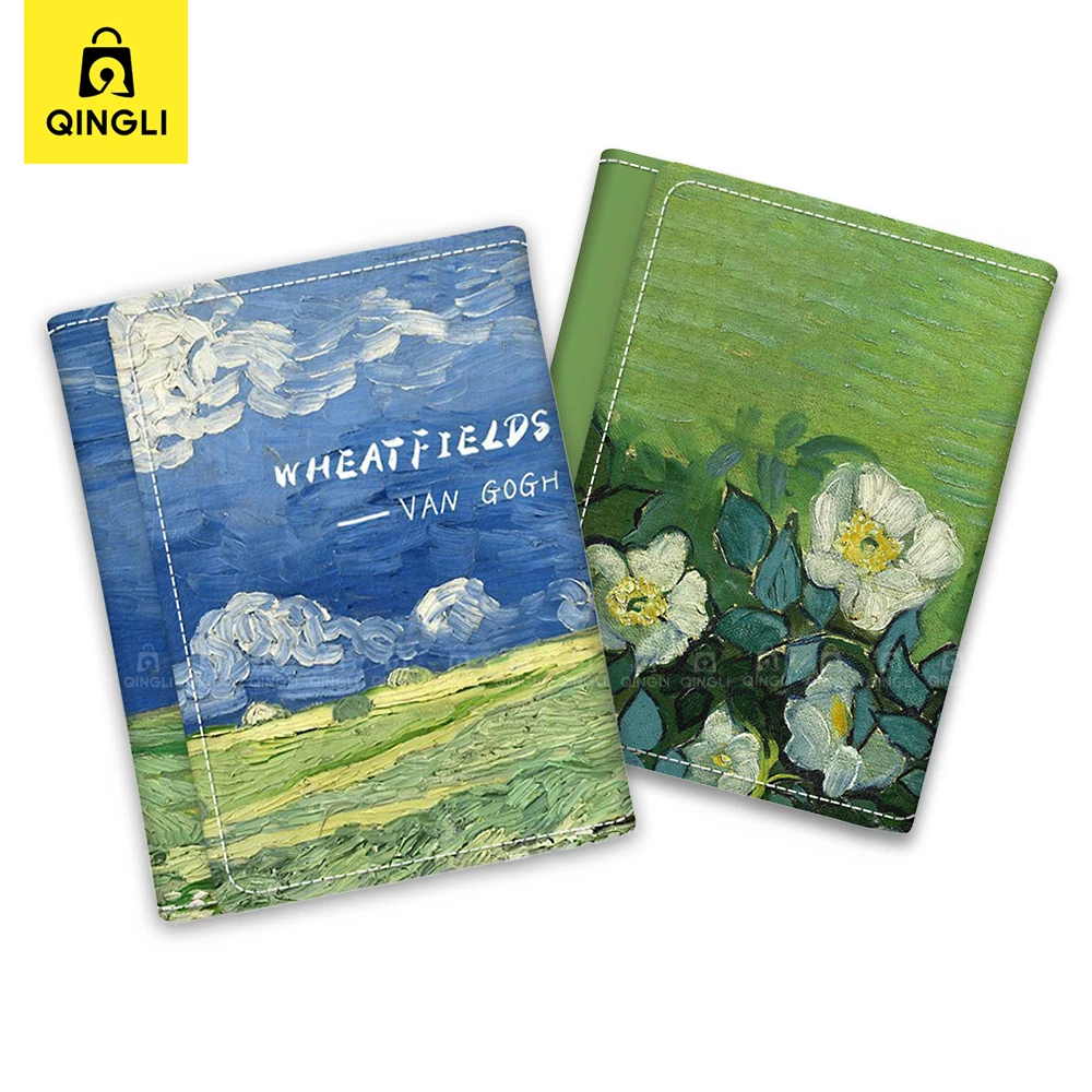 Nuovo portafoglio per donna Moda Van Gogh Pittura a olio Design Borsa Borsa per carte di credito Portafoglio corto classico in pelle piegata due volte femminile