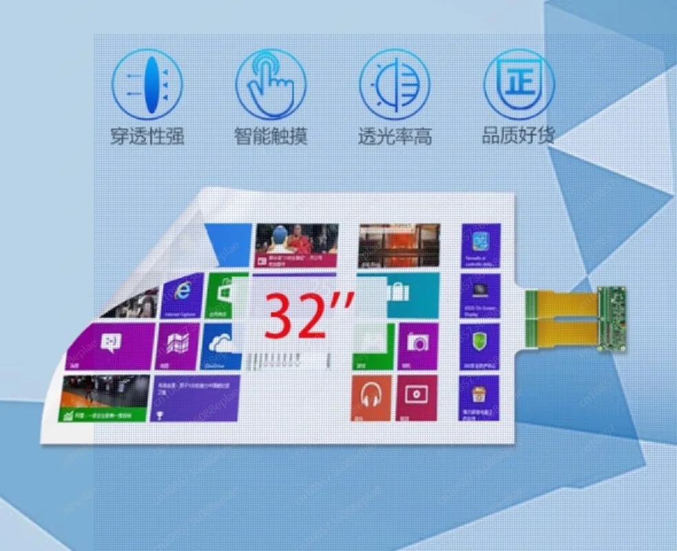 32 Inch Capacitive Multi Touch Transparent Film Lcd Touch Screen Foil