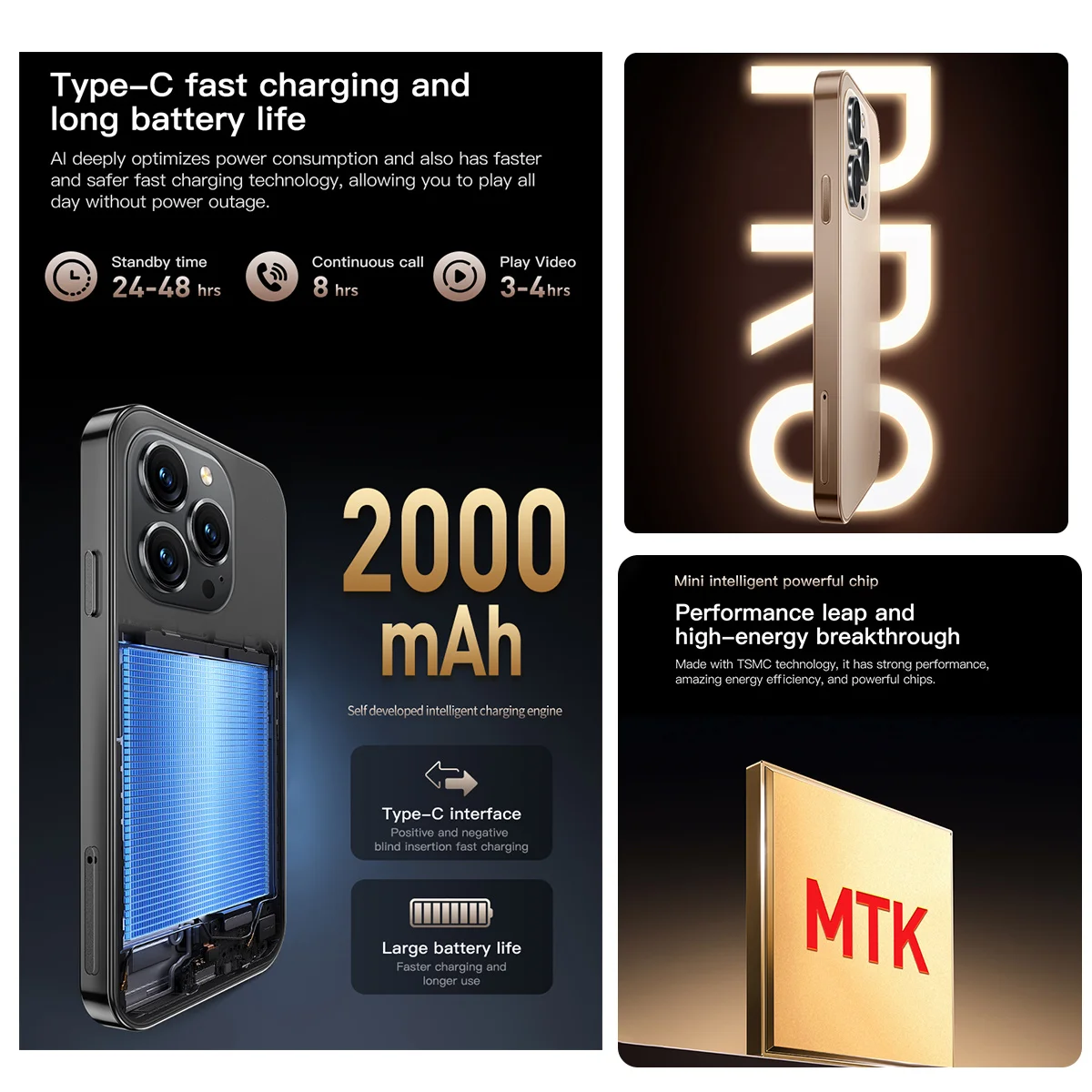 2025 New ONEMYTH 3G Mini Smartphone 4.0" HD Full Screen 2000mAh Large Battery 2GB RAM 16GB ROM 5MP Camera Dual SIM With Face ID 5