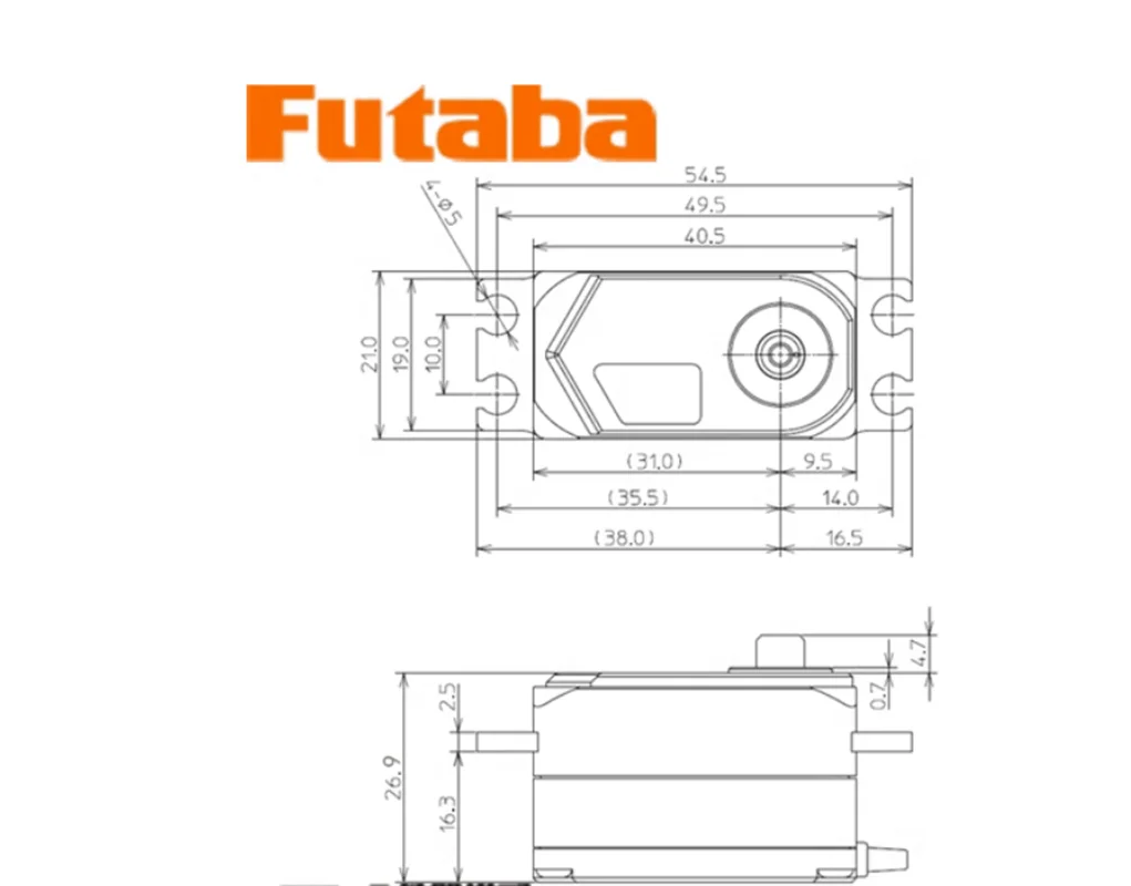 フタバhps車用高性能ブラシレスサーボ、ct501、高性能、1/8、1