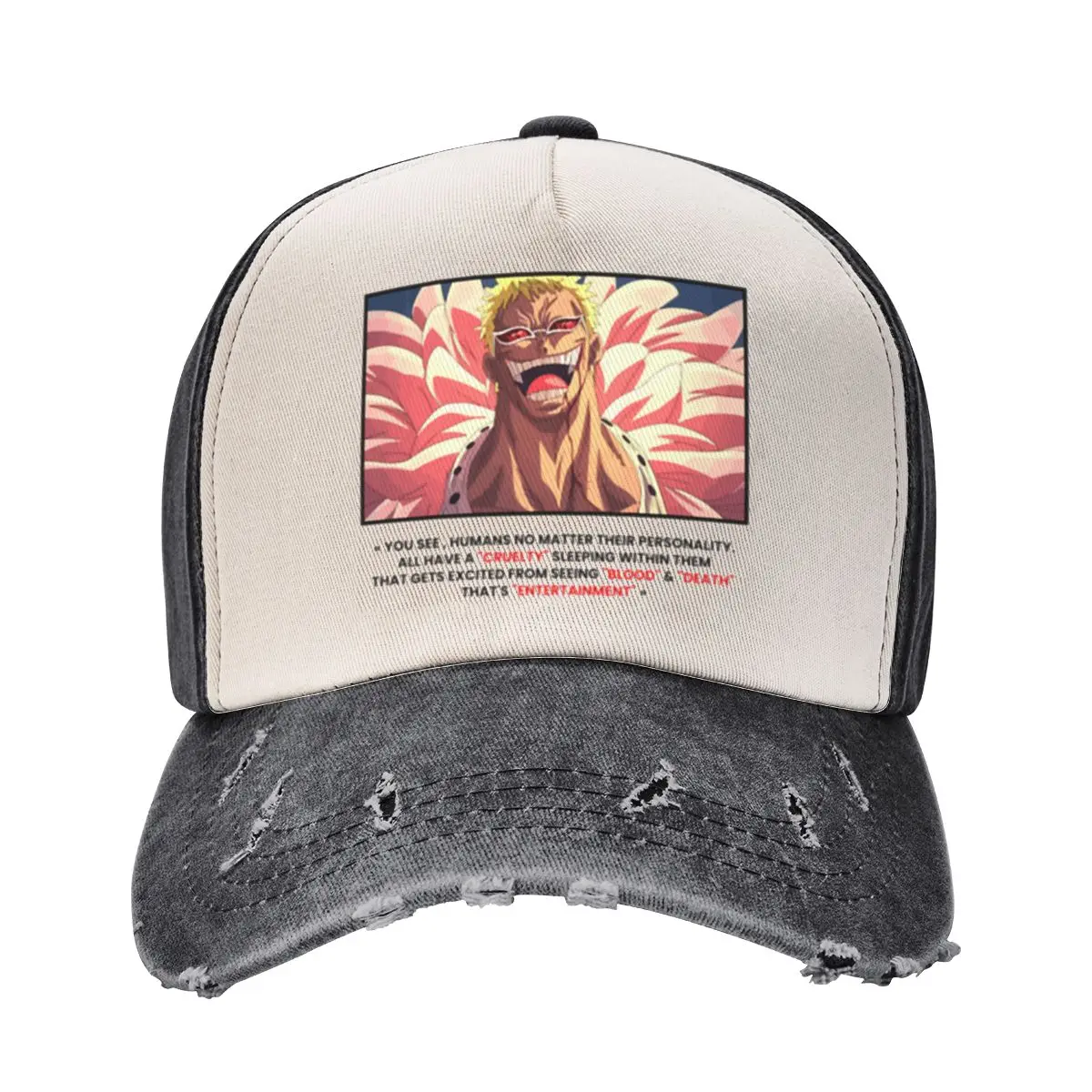 

Подарочная крутая промытая бейсболка Donquixote Doflamingo