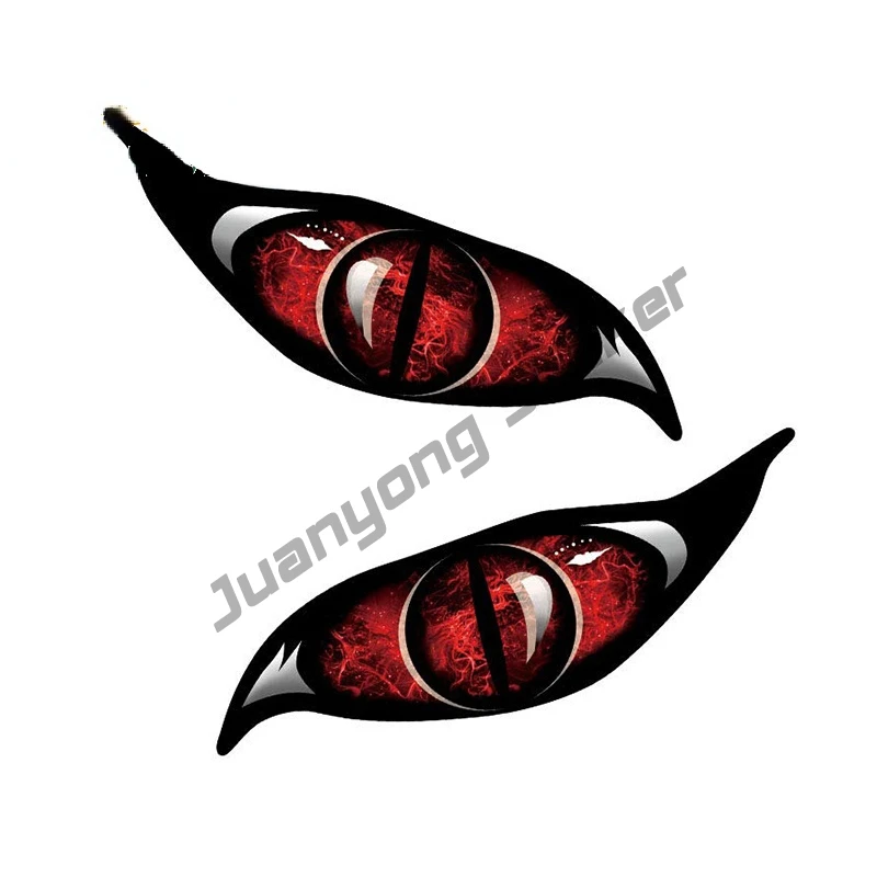 

Creative Evil Yellow Eyes Car Stickers Bumper Truck Yacht Speedboat Occlusion Scratch Waterproof VAN SUV Anime Decal KK13x10cm