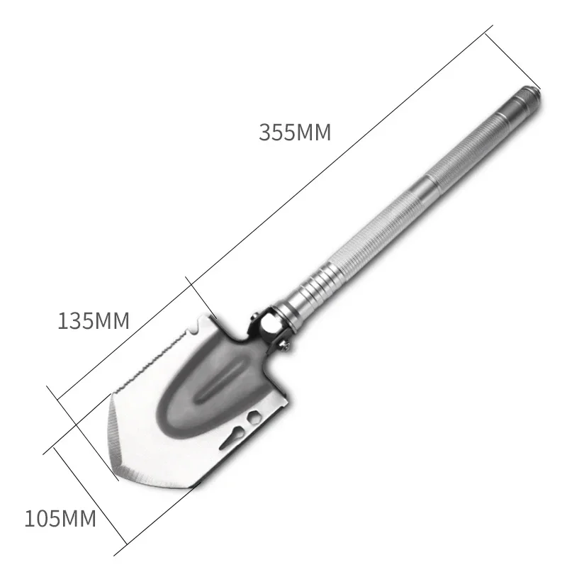 BHBT Multi-Function Folding Military Shovel Outdoor Survival Kit Garden Tools Camping Fold Multifunct Tactical Shovel 3