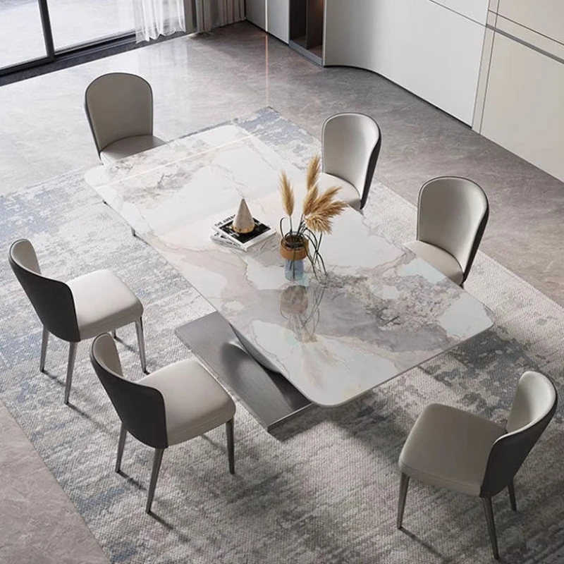 

Luxury Modern Dining Table Unique Waterproof Mobile Kitchen Dining Tables Designer Space Saving Mesa Plegable Kitchen Furniture