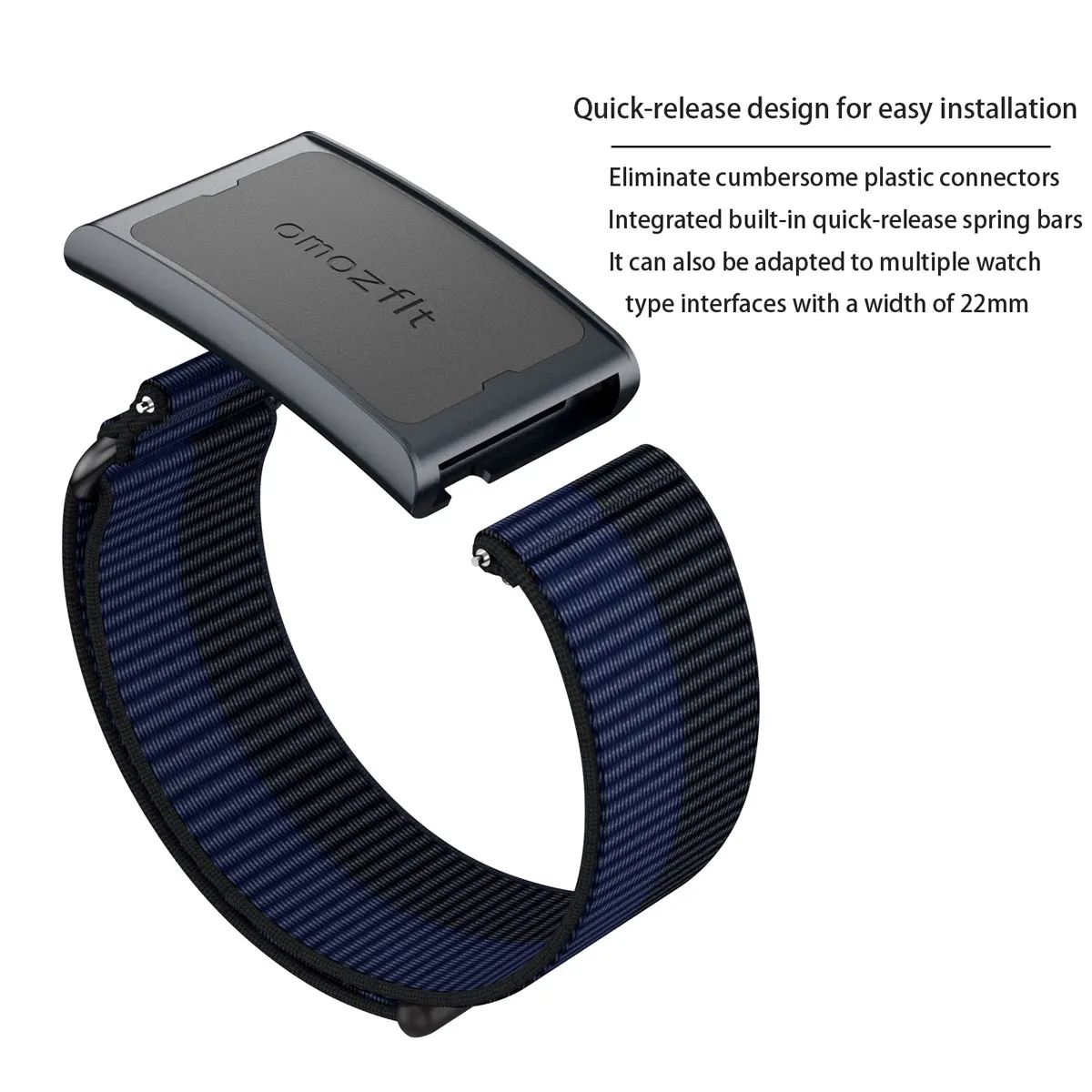 Enhanced Nylon Loop Wristband Strap - Universal 22mm Replacement Strap