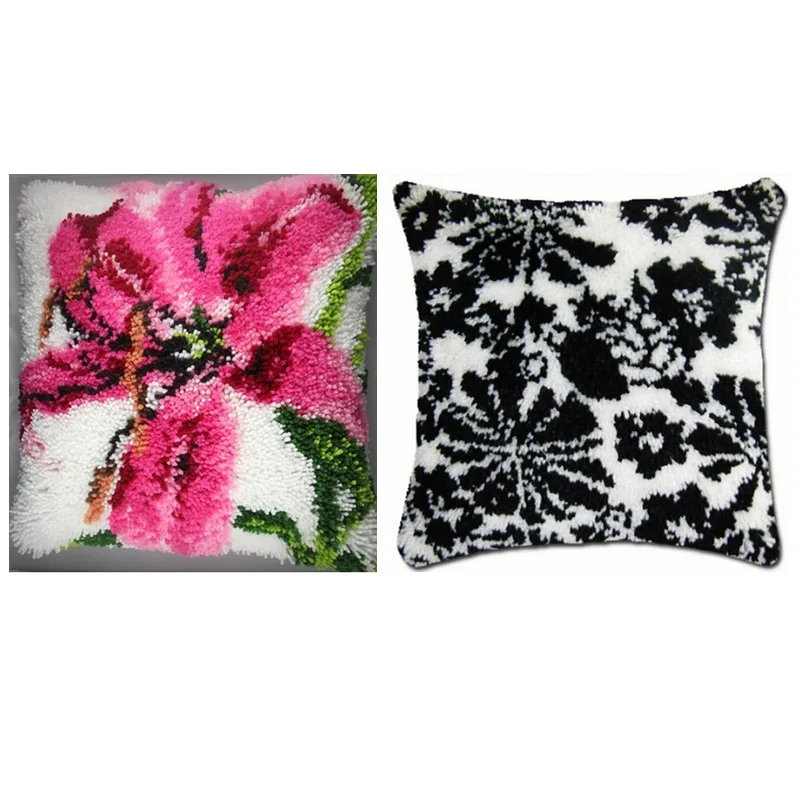 

Наборы крючков с необработанной защелкой, подушка для вышивки, вышивка крестиком спереди, коврик, холст, незаконченная, акриловая пряжа, лидер продаж, 18