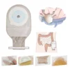 10Pcs Colostomy Bags Disposable Adhesive One Piece Drainable Ostomy Pouch Supplies for Ileostomy One Piece Colostomy Bags 1