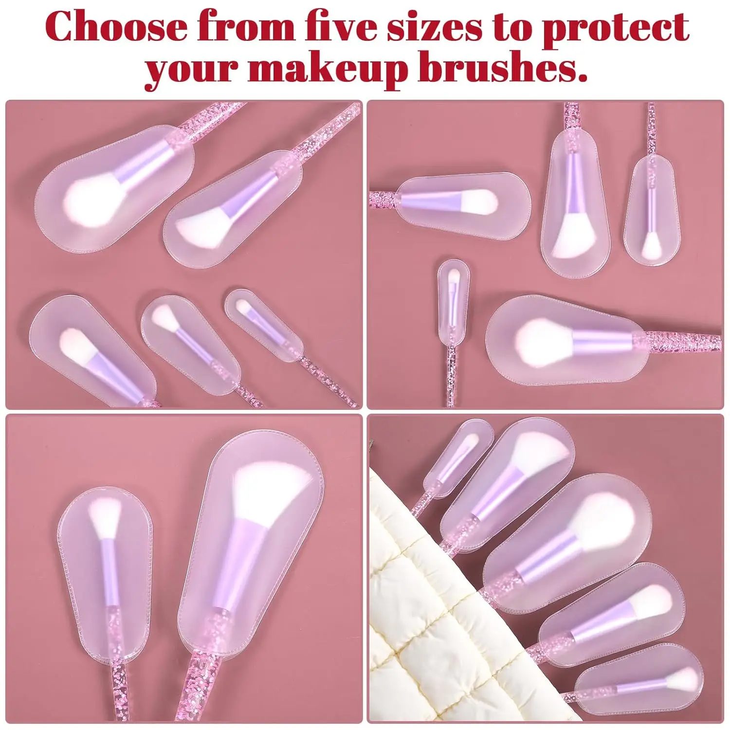 Makeup Brush Covers 5-Size Universal Fit